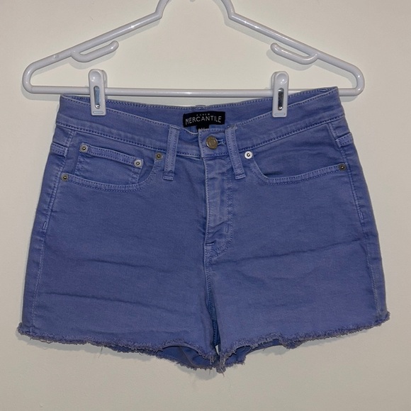 J Crew Factory Periwinkle High Waisted Jean Shorts - Picture 1 of 5